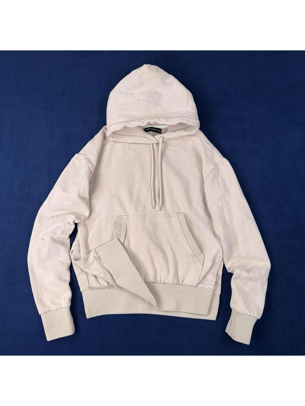 Manière De Voir Hoodie Embroidered Logo Pullover Size Small Streetwear Hem Split